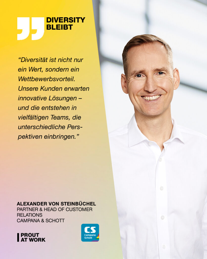#DiversityBleibt Statement Campana & Schott Alexander von Steinbüchel